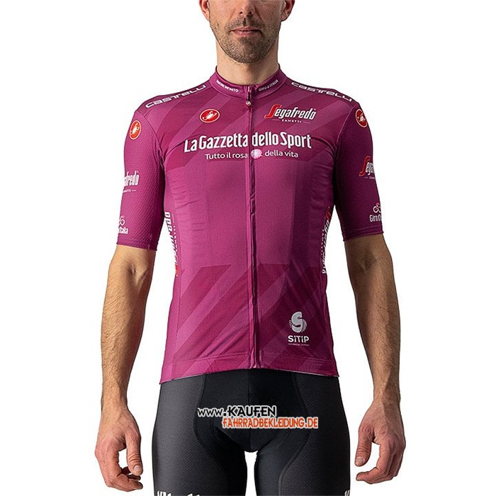 2021 Giro d'Italia Kurzarmtrikot und Kurze Tragerhose Fuchsie